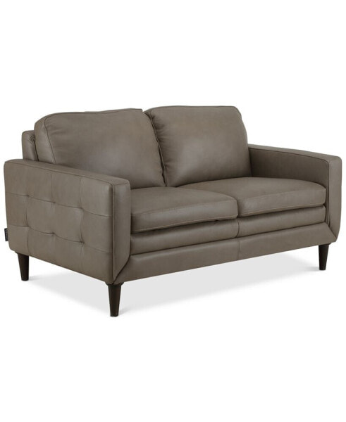 CLOSEOUT! Locasta 58" Tufted Leather Loveseat, Created for Macy's