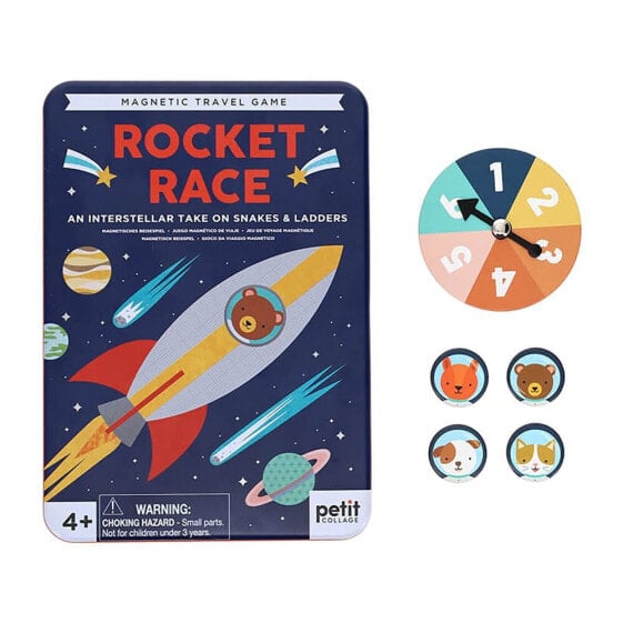 PETIT COLLAGE Rocket Race Game Tin