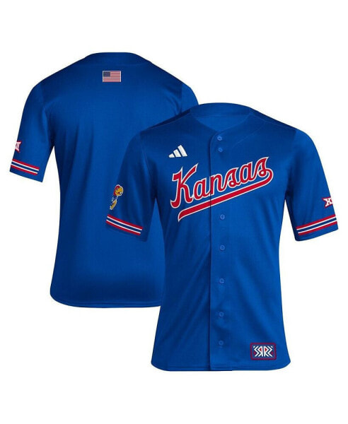 Men's Royal Kansas Jayhawks Reverse Retro Replica Baseball Jersey