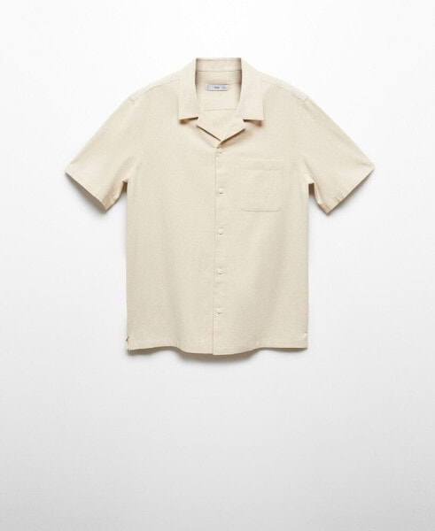 Men's Short Sleeve Cotton Linen Shirt