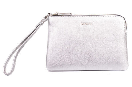 Women´s leather handbag etue A2 Silver