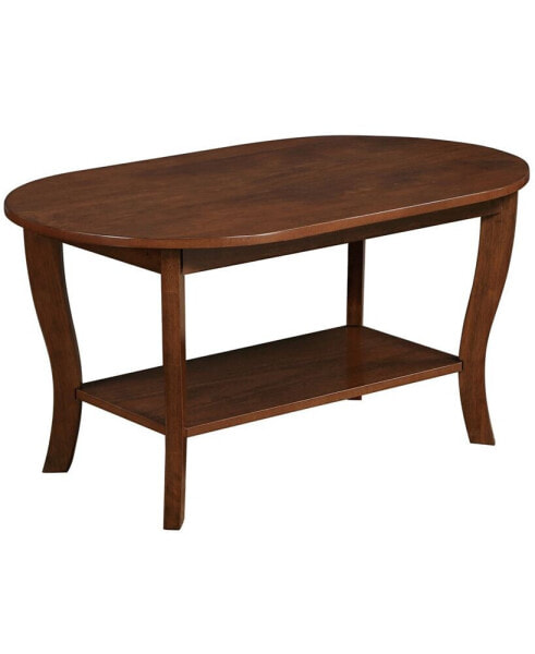 36" Medium-Density Fiberboard American Heritage Oval Coffee Table