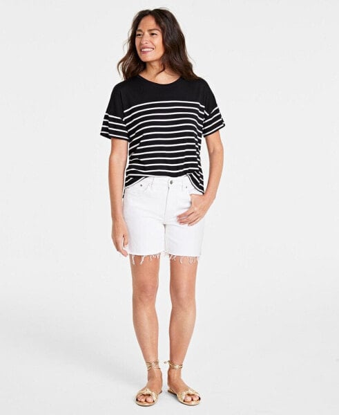 Women's Boat-Neck Dropped-Shoulder Knit Top, Created for Macy's