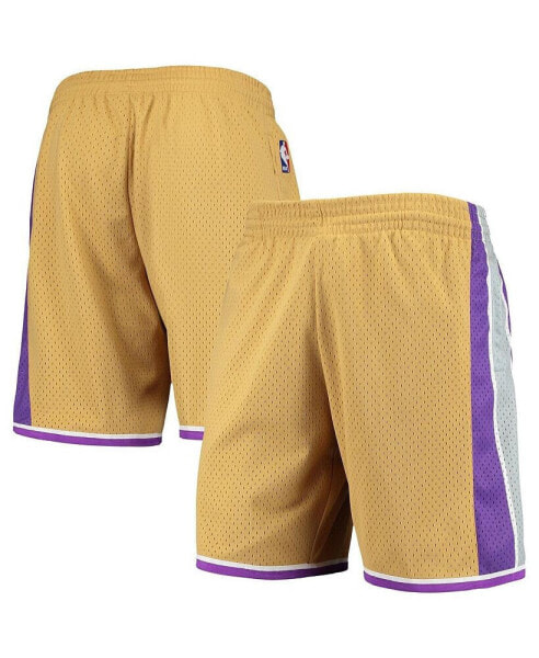 Men's Gold Sacramento Kings 2005-06 Hardwood Classics Swingman Shorts