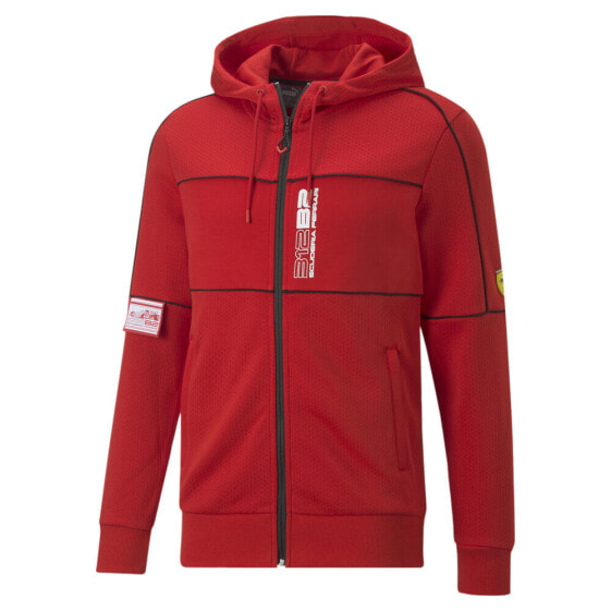 Puma Sf Race Motorsport Full Zip Sweat Jacket Mens Red Casual Athletic Outerwear
