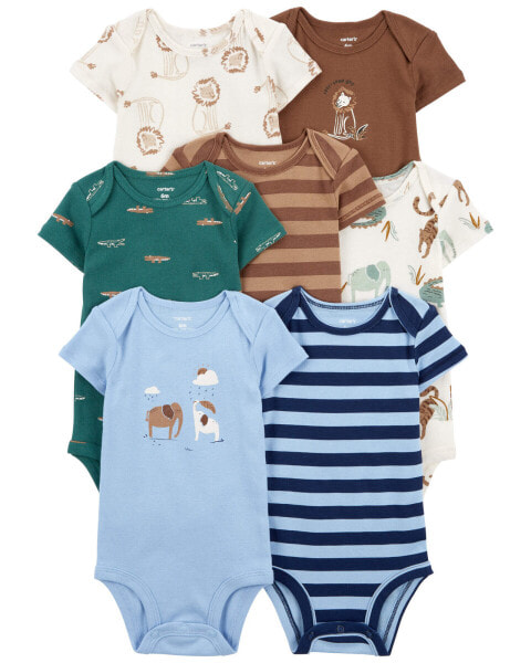 Baby 7-Pack Short-Sleeve Bodysuits NB