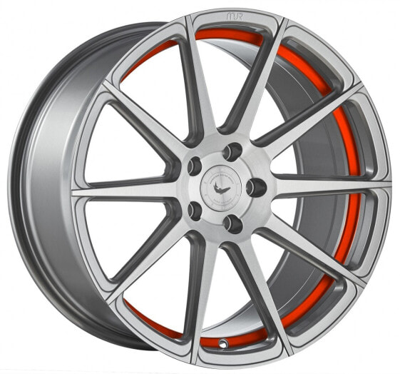 Колесный диск литой Barracuda Project 2.0 silver brushed / Undercut Color Trim rot - DS5 9.5x19 ET42 - LK5/112 ML73.1