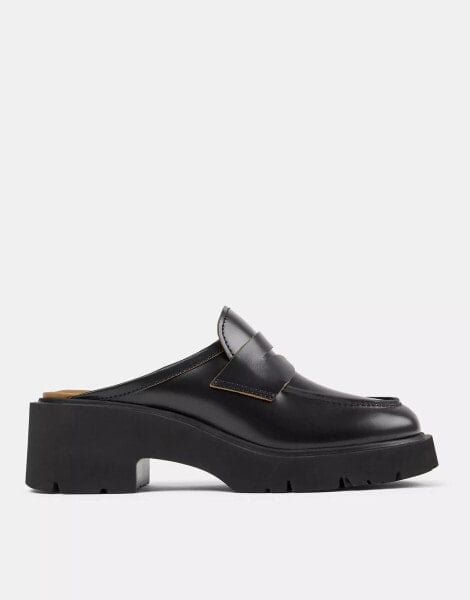 Camper – Leder-Clogs in Schwarz