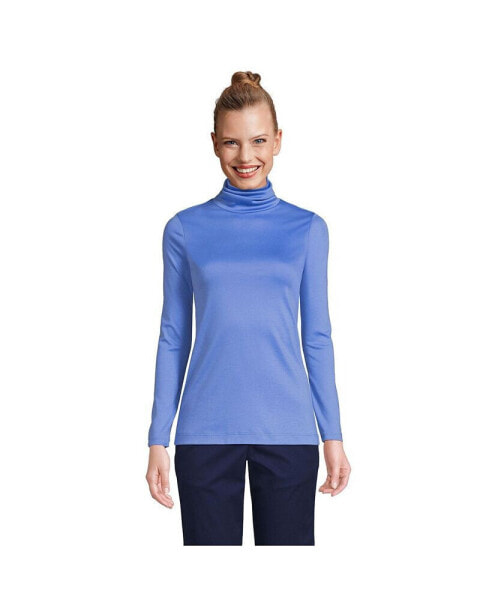 Women's Supima Cotton Long Sleeve Turtleneck T-Shirt