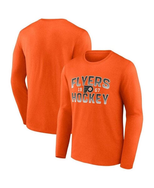 Men's Orange Philadelphia Flyers Skate Or Die Long Sleeve T-shirt