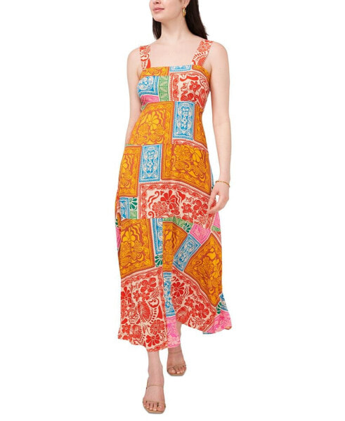 Women's Printed Smocked Maxi Dress