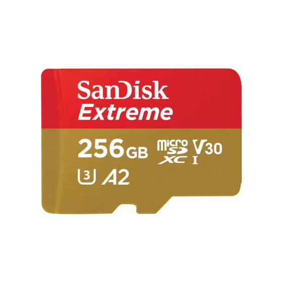 SanDisk Extreme - 256 GB - MicroSDXC - Class 10 - UHS-I - 190 MB/s - 130 MB/s