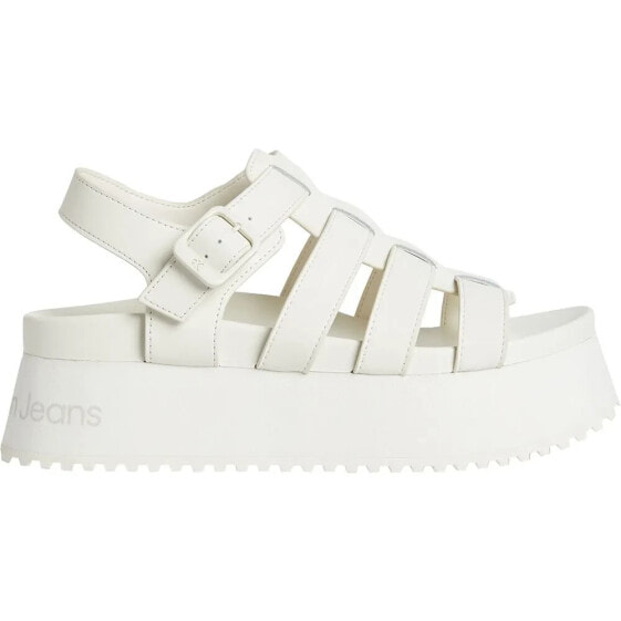 CALVIN KLEIN JEANS Platform Bule Rubber Mg Mtl sandals