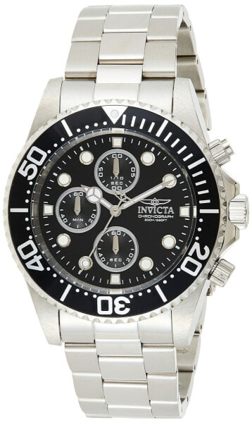 Invicta Men's 1768 Pro Diver Collection Stainless Steel Watch with Black Dial