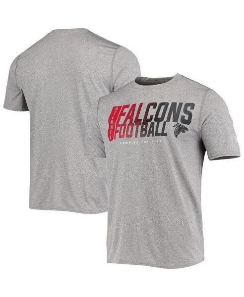 Men's Heathered Gray Atlanta Falcons Combine Authentic Game On T-shirt