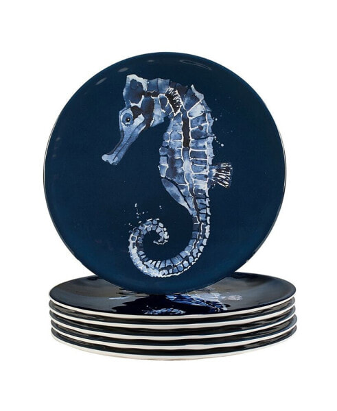 Sea Life Set of 6 Salad Plate 9", Service For 6