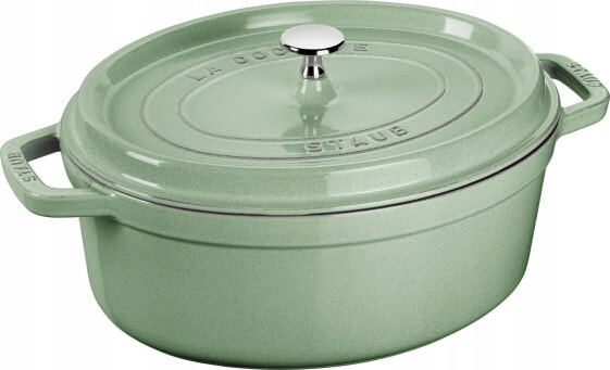 STAUB garnek żeliwny owalny 6.7 ltr, miętowy