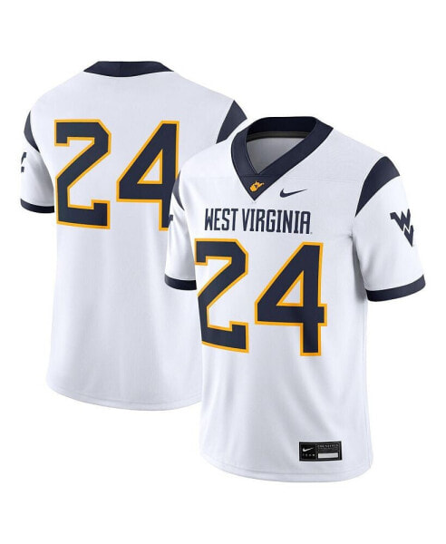 Men's 1 White West Virginia Mountaineers Game Jersey