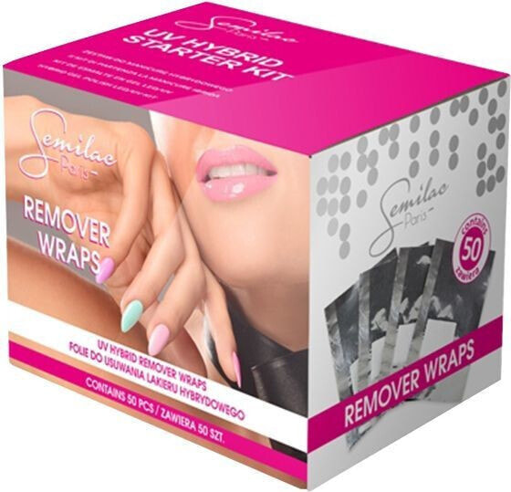 Semilac Semilac Removing Wraps (W) folie do usuwania lakieru hybrydowego 50szt