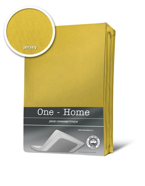 Простыня One-Home Jersey желтая 200 x 200 см