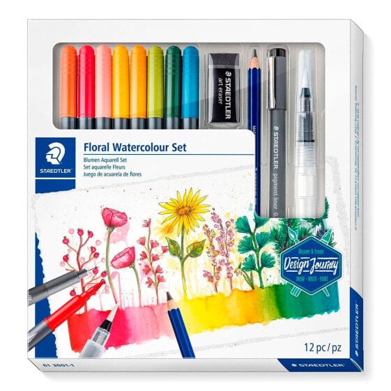 STAEDTLER Watercolour Floral Drawing Set
