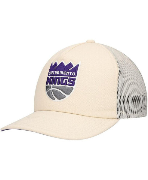 Men's Cream Sacramento Kings Trucker Adjustable Hat