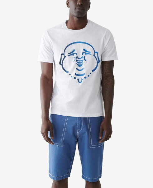 Men's Short Sleeve Ombre Buddha Face T-shirt