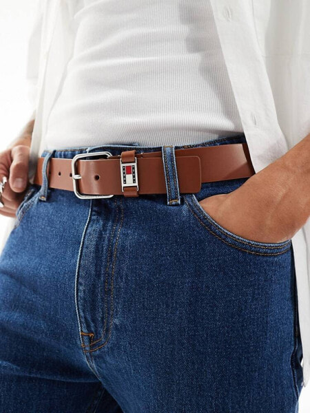 Tommy Jeans scanton 3.5 belt in brown