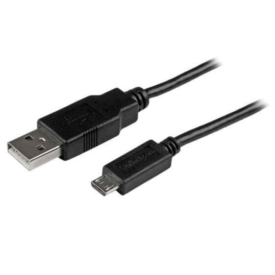 Long Micro-USB Charge-and-Sync Cable M/M - 24 AWG - 3 m (10 ft.) - 3 m - USB A - Micro-USB B - USB 2.0 - Male/Male - Black