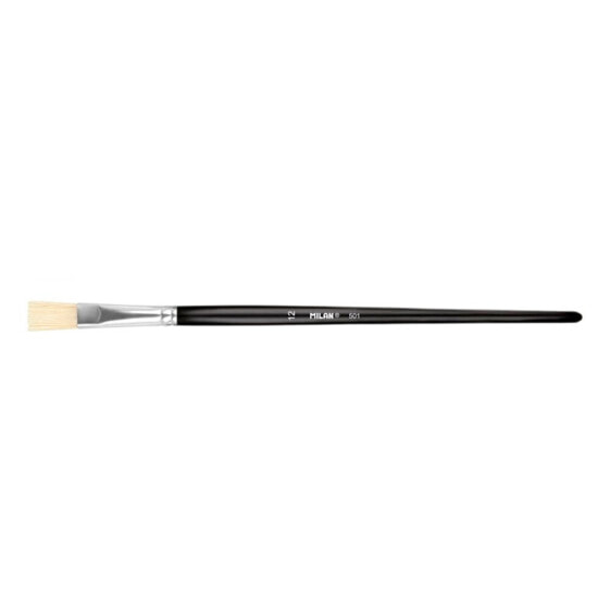 MILAN Polybag 6 Flat Chungking Bristle Paintbrushes Series 501 Nº 12