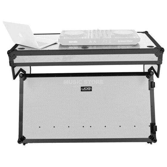 UDG Ultimate Flightcase Portable Z-Style DJ Table White Plus Wheels (U91072WH)