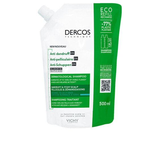 Шампунь против перхоти для нормальных и жирных волос DERCOS ecorefill 500 мл VICHY