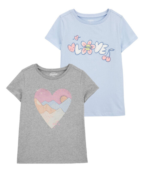 Kid 2-Pack Love Graphic Tees L