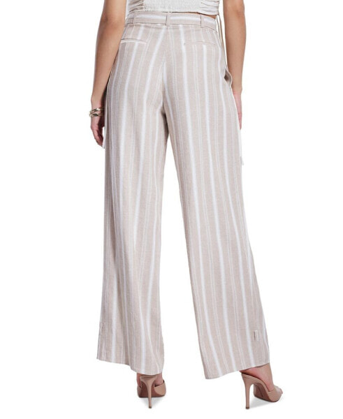 Women's Striped Wide-Leg Pants