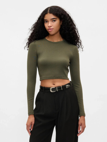 Modern Rib Cropped T-Shirt