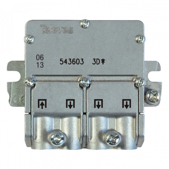 Televes 543603 - Kabelsplitter - 5 - 2400 MHz - Edelstahl - 8,5 dB - Sichtverpackung