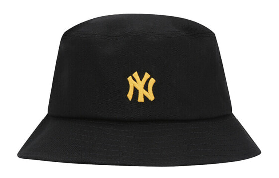 Шляпа рыбацкая MLB Лого NY Fisherman Hat, унисекс, черный/бежевый/белый.