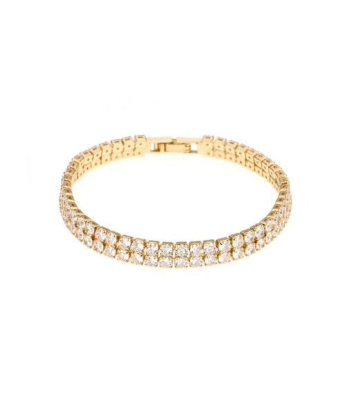 Браслет Ettika thick CZ 18K Gold Plated Tennis