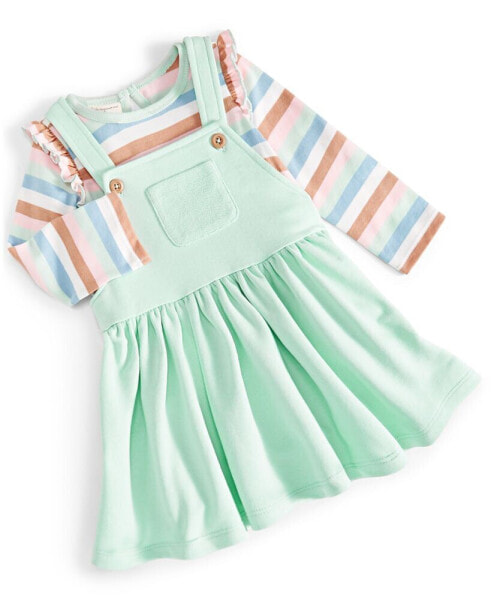 Baby Girls Stripe Shirt and Skirtall, 2 Piece Set, Created for Macy's