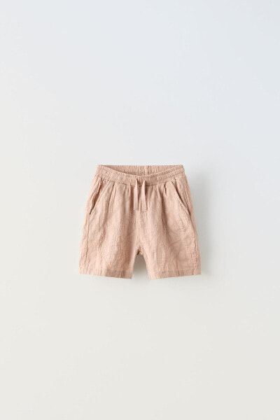 Textured jacquard bermuda shorts