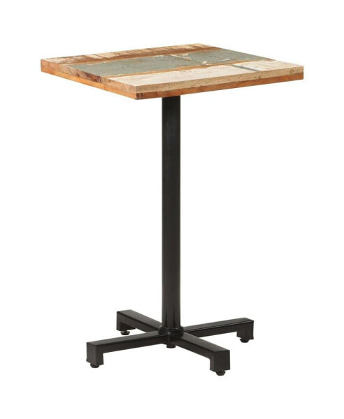 Столик бистро квадратный vidaXL из массивной переработанной древесины 19,7x19,7x29,5" Дом Мебель для кухни Стулья, табуретки