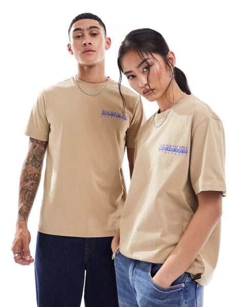 Napapijri – Keoni – T-Shirt in Beige