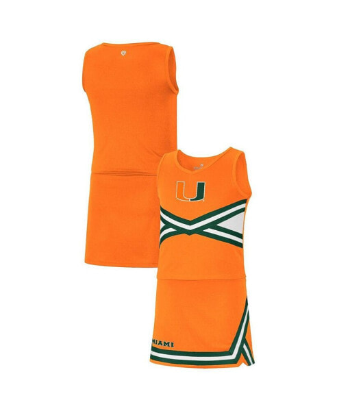 Big Girls Orange Miami Hurricanes Carousel Cheerleader Set