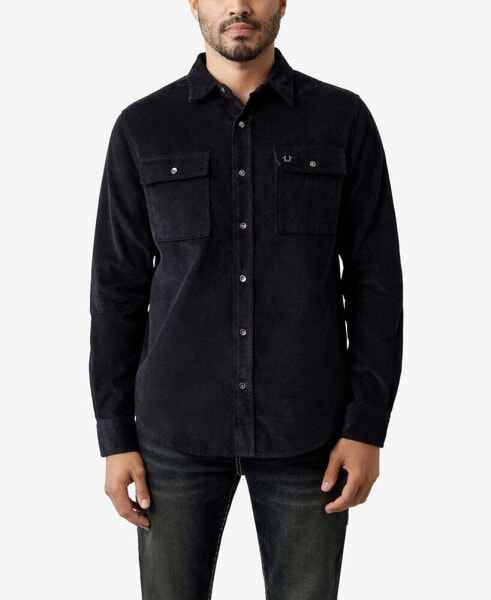 Men's Long Sleeve Corduroy Workwear Shirt