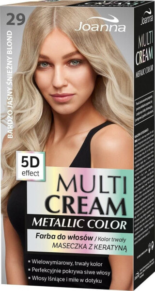 Joanna Multi Cream Metallic Color 5D Effect 29 bardzo jasny śnieżny blond