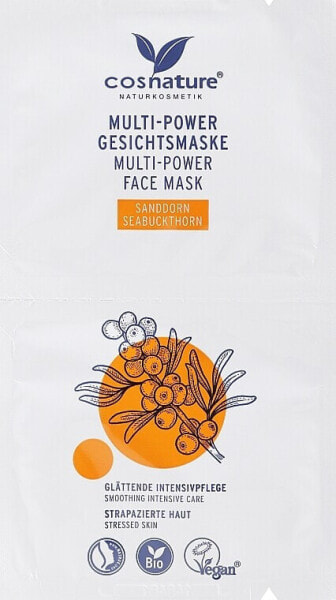 Maske für das Gesicht mit Sanddorn