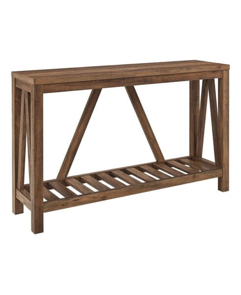 Тумба Walker Edison 52" A-Frame Rustic Entry Console Table - Rustic Oak