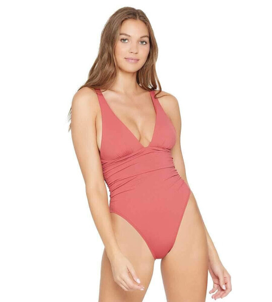 L*Space 293297 Women Sydney One-Piece Swimsuit Classic Brick Size 4