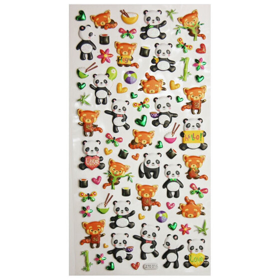 GLOBAL GIFT Tweeny Foamy Panda Glitter Stickers