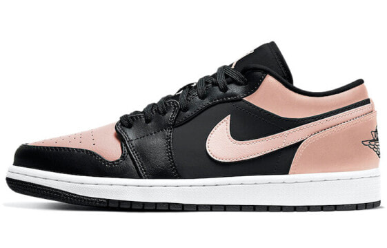 Jordan Air Jordan 1 low "crimson tint" 黑粉脚趾 耐磨防滑 低帮 复古篮球鞋 男款 黑粉脚趾 / Кроссовки Nike Air Jordan 1 Low Crimson Tint (Черный)